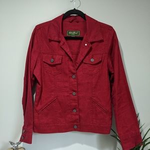 Eddie Bauer Plum Linen Coat